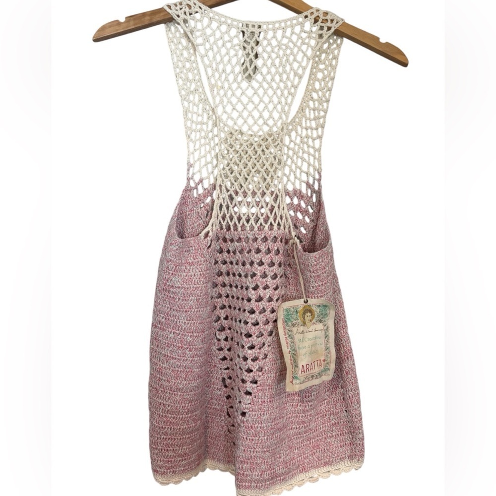 Aratta Silent Journey Knitted Oversized Racer Back Tunic Tank NWT - Picture 2 of 3
